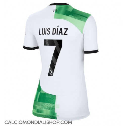 Maglie da calcio Liverpool Luis Diaz #7 Seconda Maglia Femminile 2023-24 Manica Corta